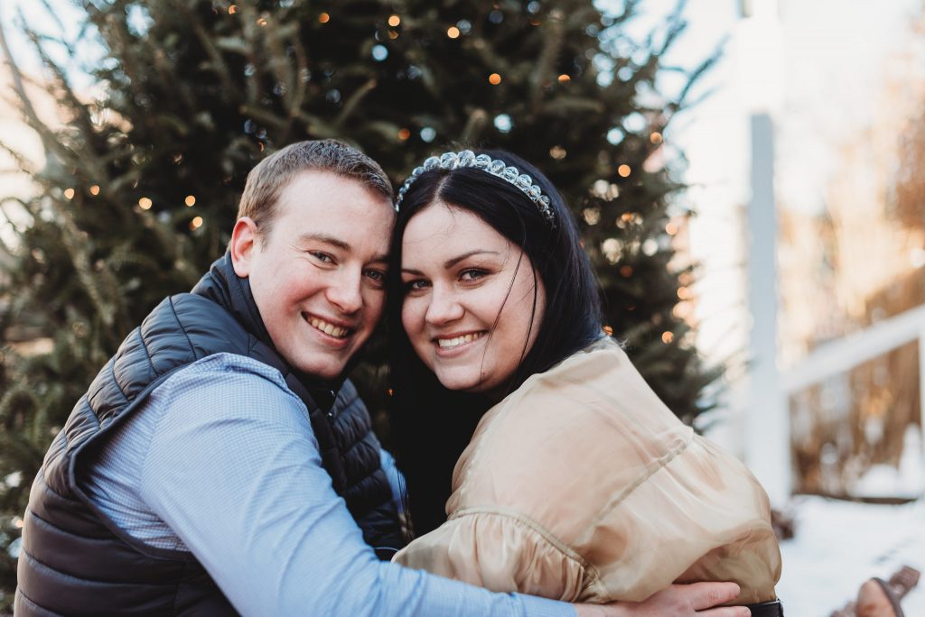 christmas blowing rock engagement