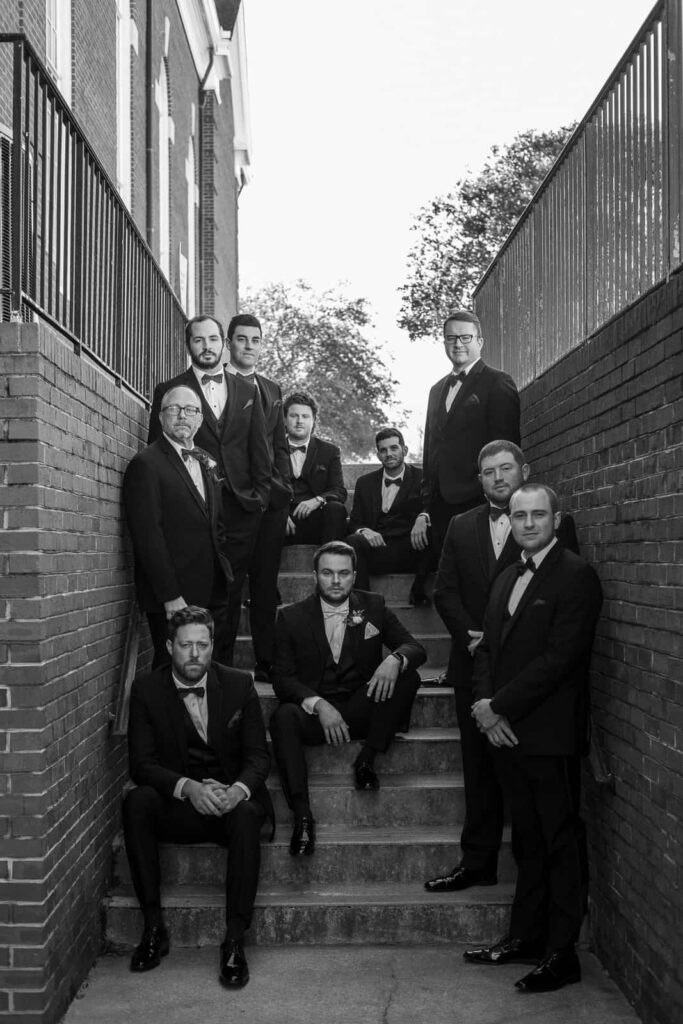 groomsmen portrait for wedding at the hotel concord