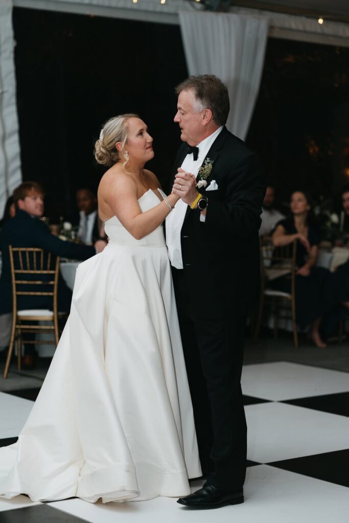 father daughter dance at vanlandingham estate charlotte, nc