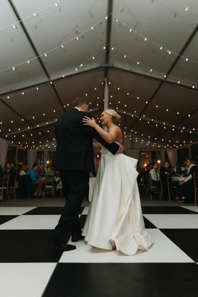 father daughter dance at vanlandingham estate charlotte, nc