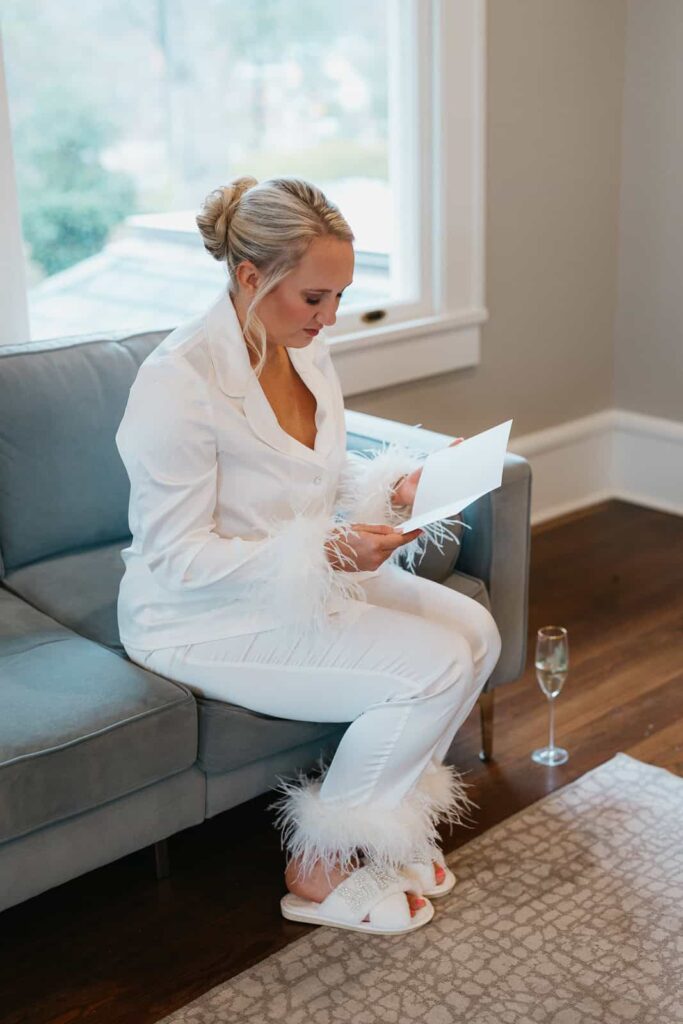 letter to the bride during getting ready