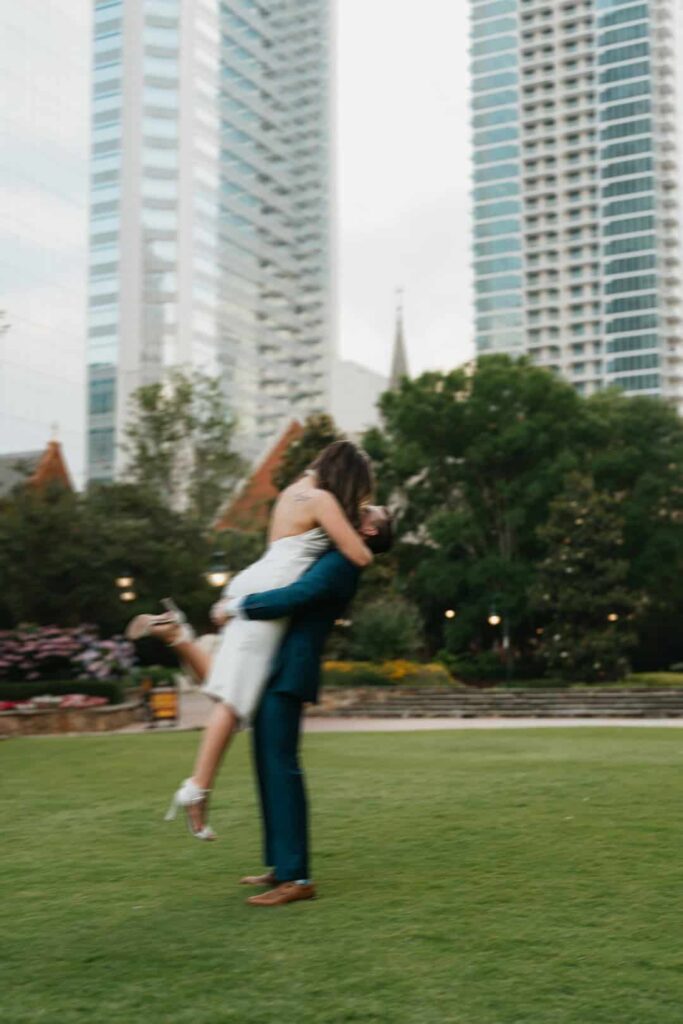 uptown charlotte engagement